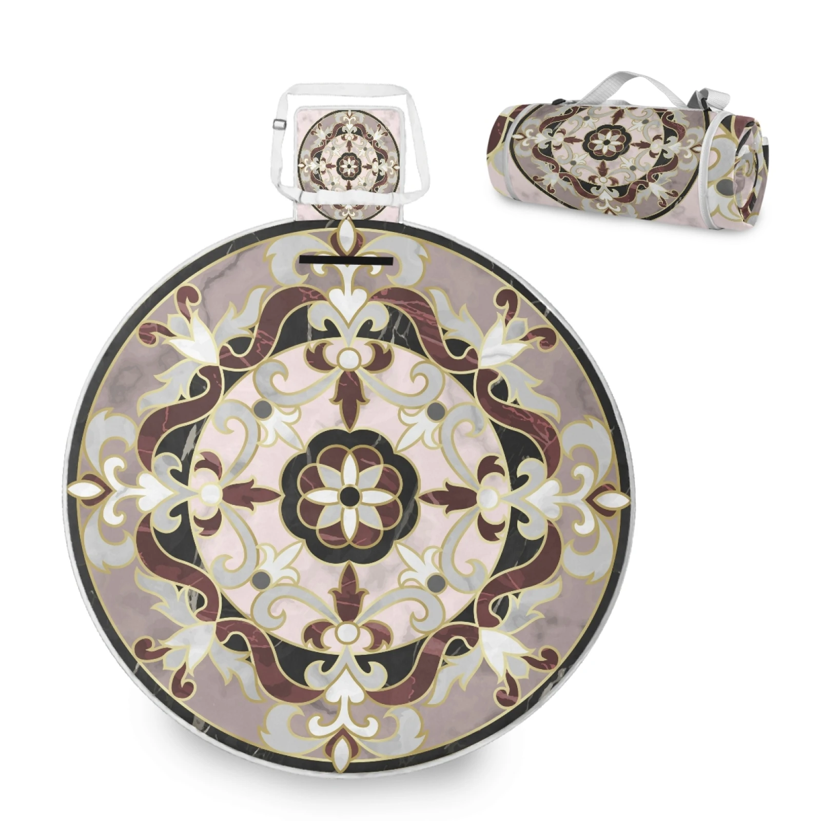 

All Seasons Washable Home Boho Print Travel Picnic Blanket Beach Rug Mat for Camping