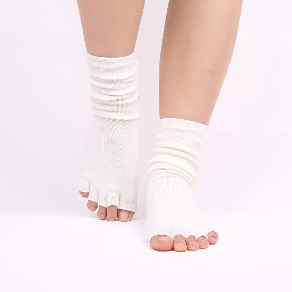 

Jointop Wholesale Custom Anti Slip Open Toe Cotton Pilates Yoga Socks With Arch Support, Choose picture