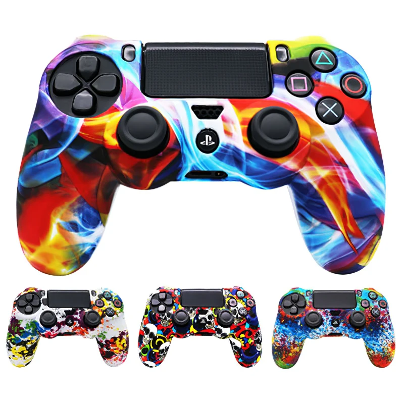 

Soft Silicone Case For PS4/Slim Controller Flexible Gel Rubber Skin Case Cover For Playstation 4 Game Gamepad Accessory