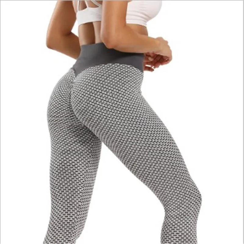 

Jacquard slim casual leggings sport butt lift slim high waisted yoga pantssport legging ,hosiery, As pictures show