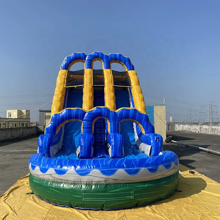 

Playground large park waterslide pool commercial giant bounce house castle inflatable water slide for adults