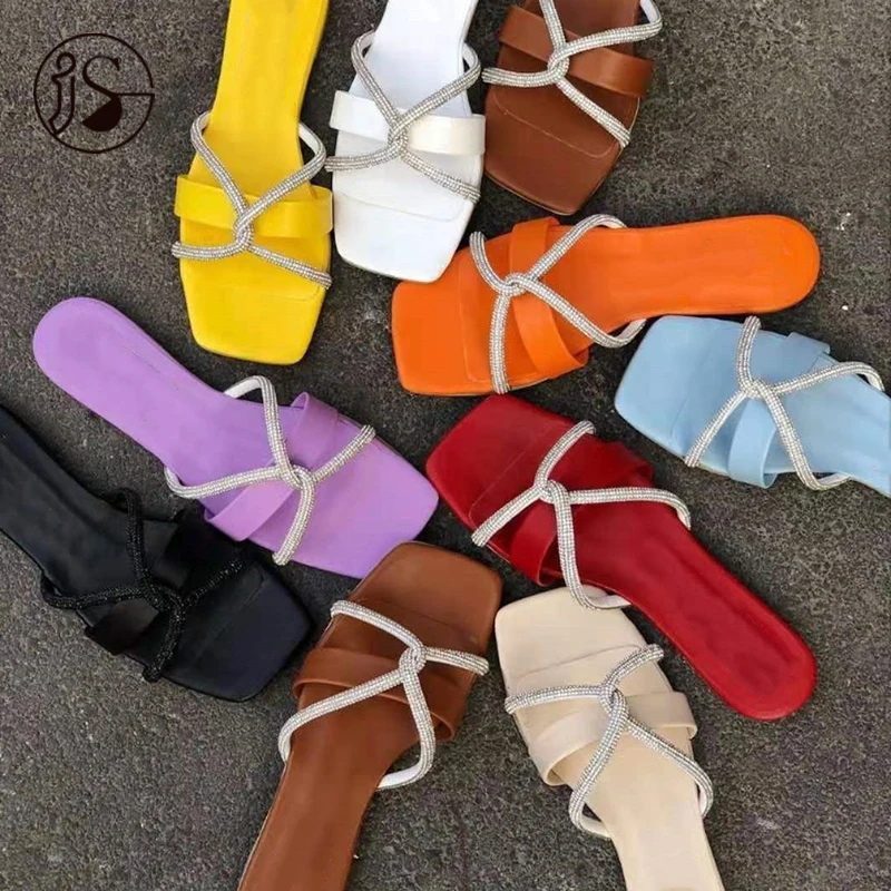 

Candy color fashion flat shoes The latest fashion ladies slippers Lady fashion flat shoes Wholesale custom women slipper