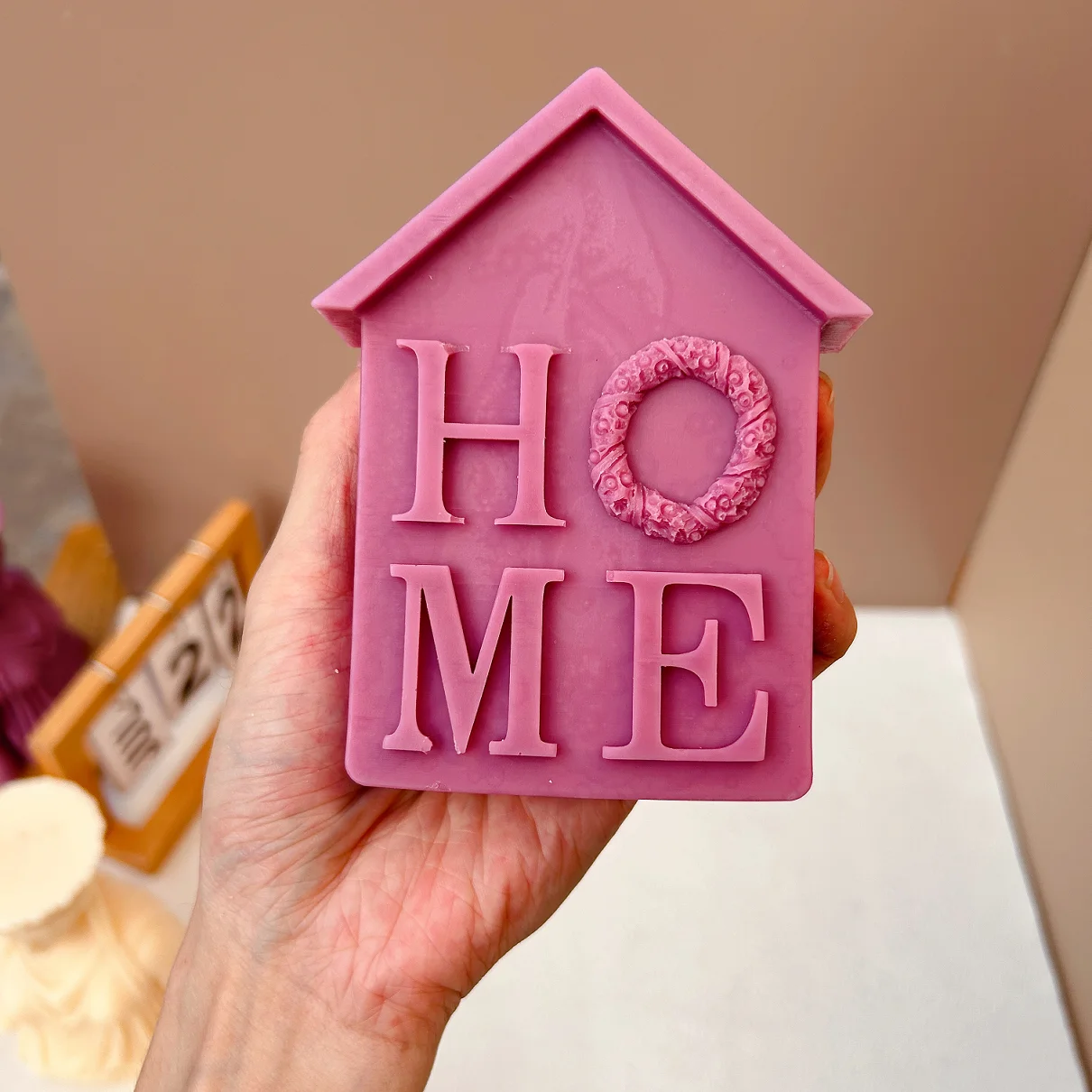 Home Family Happy House Room Can Ce Used for Wedding Gifts Candles Cake Ice Cubes Plaster Aromatherapy Soap Silicone Mold