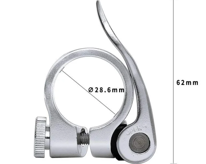 

Aluminum alloy seat post quick release,41mm or 31.8mm 41mm quick release seat post clamp, Silver