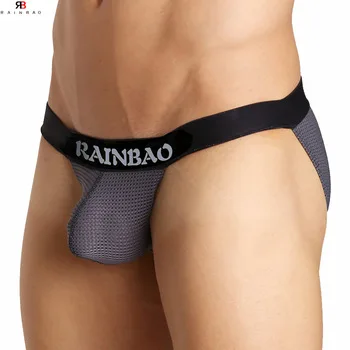 

RAINBOW Wholesale high quality men's mesh panties breathable comfortable young men's briefs underwear, Customized
