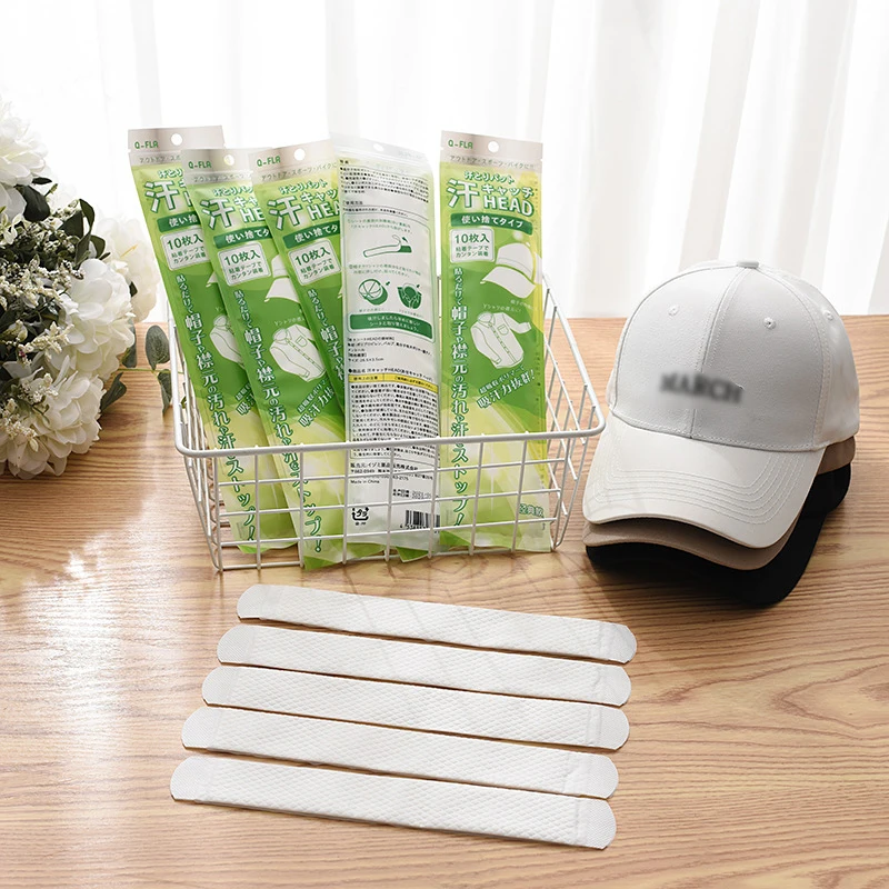 

Hot Selling Absorbent Pads Absorb Sweat Stick Band Self - Adhesive Sweatband Protection Baseball Hat Disposable Sweatband