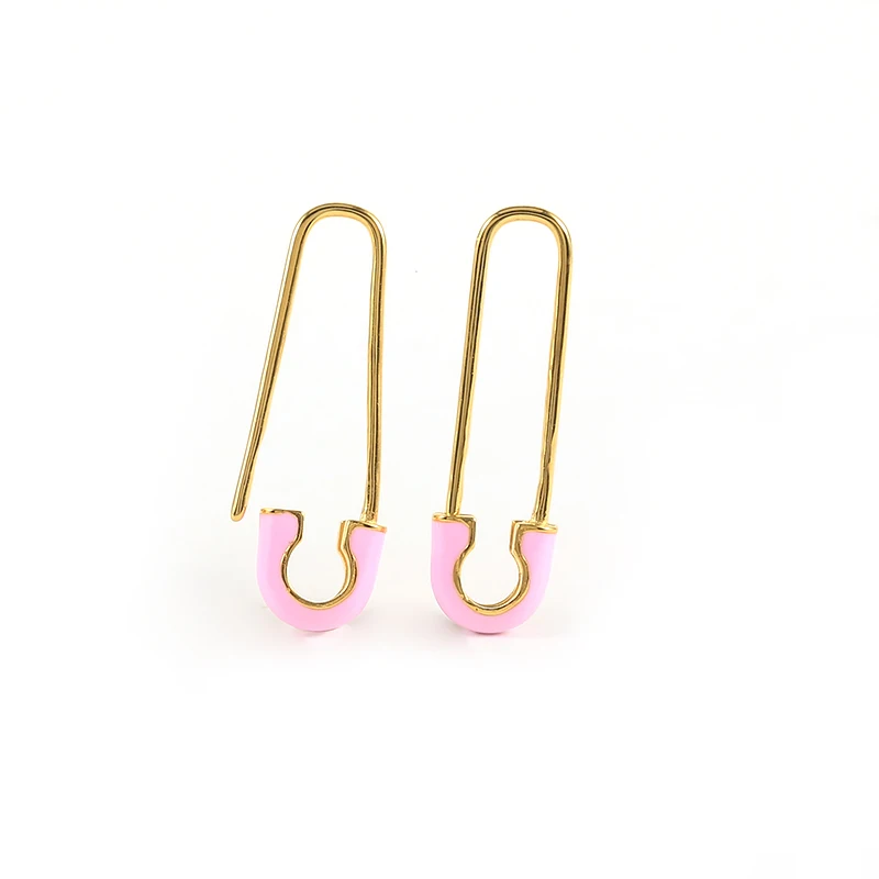 

wholesale new trend fashion s925 sterling silver personalized creative design pin enamel earrings