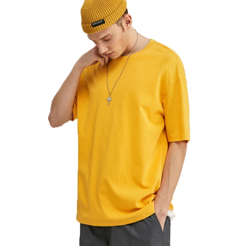

2021 high quality wholesale China customized blank white long line short sleeve T-shirt hip hop oversized men's T-shirt