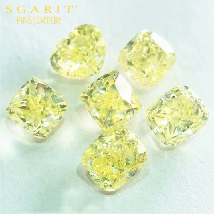 

SGARIT high quality color diamond for custom jewely making VS fancy light yellow natural loose diamond