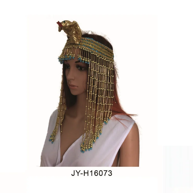 Women's Egyptian Costume Accessory Asp Snake Beaded Headpiece - Buy ...