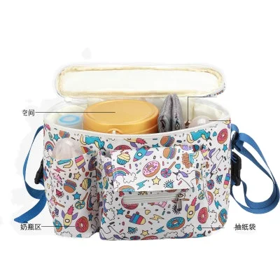 

Wholesale Outdoor Stroller Nappy Travel Tote Canvas Mommy Baby Bag Diaper Refill Bag, Picture color , can be customized