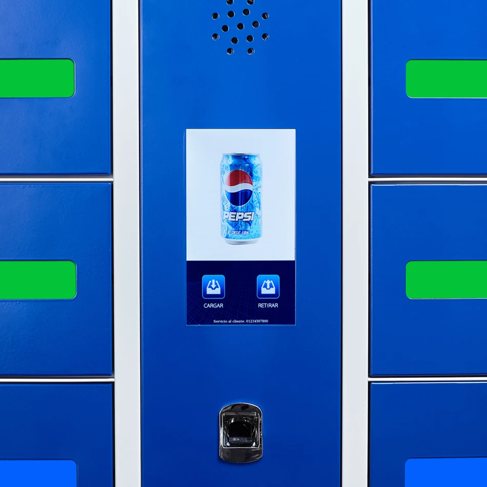 
40 lockers metal cell phone charging locker fingerprint lock system 