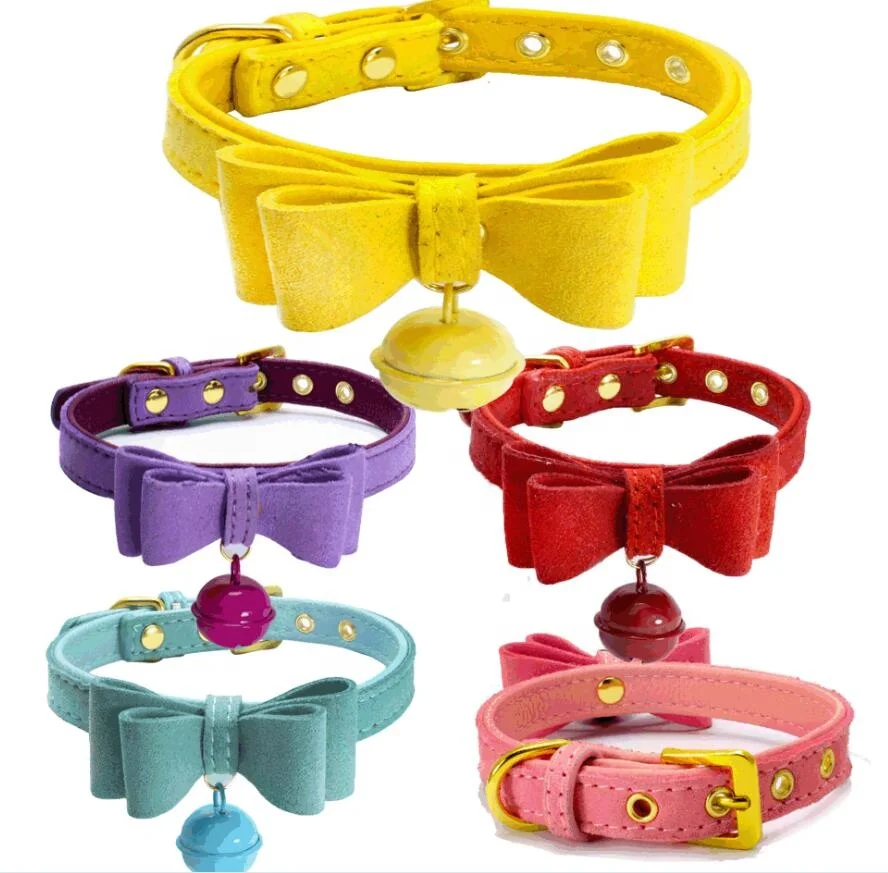 

New pet products popular colorful PU Amazon hot-selling pet collars with bowtie dog collar pet customized, As pictures