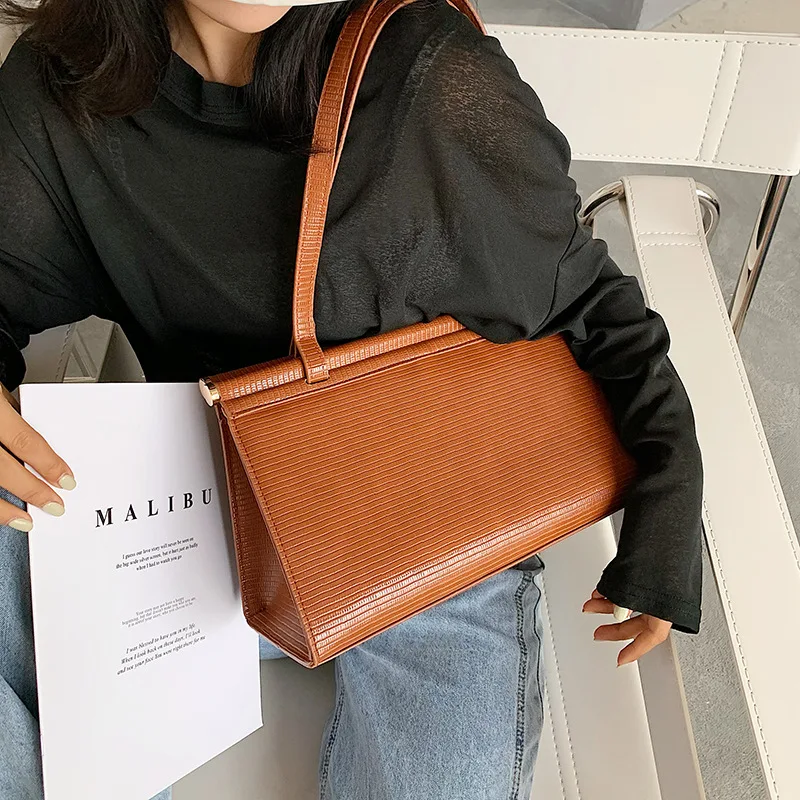 

Vintage Handle Bag For Women PU Leather Shoulder Bag Fashion Female Handbag Large Capacity Shopping Tote Retro Lady Bags bolso