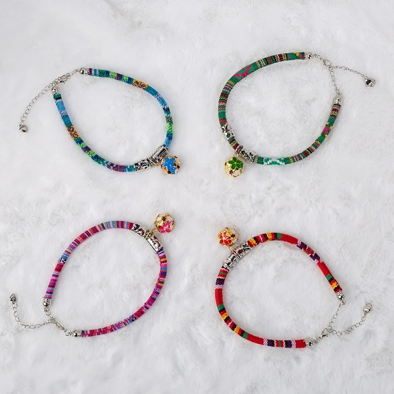 

Cat bell collar bunny puppy collar Bohemian cute neck collar necklace for pets