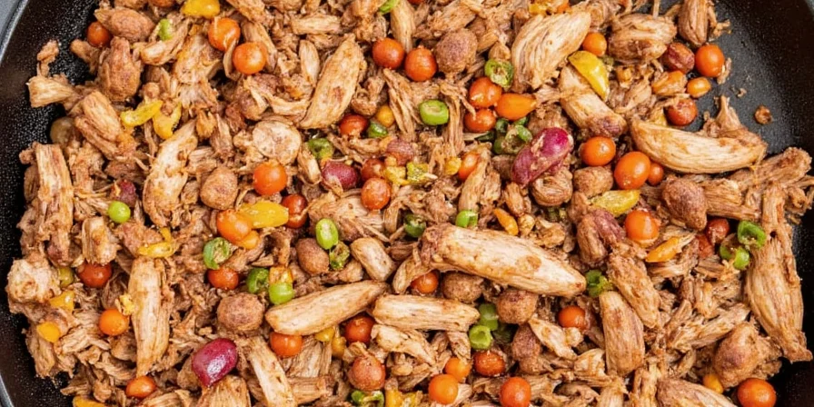 Spice rack with pulled pork ingredients