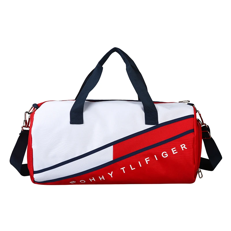 

Custom LOGO Travelling Ladies Duffel Gym Sports Luggage Travel Bags for with Shoe Compartment, 2 colors