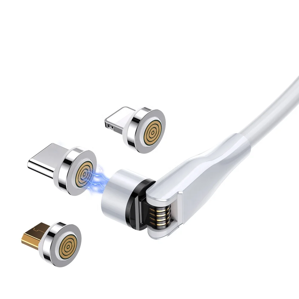 

540 Degree Rotate Magnetic Charging Cable Type C Magnetic Charger Micro USB Cable Head For iPhone Samsung Xiaomi Huawei, Customized