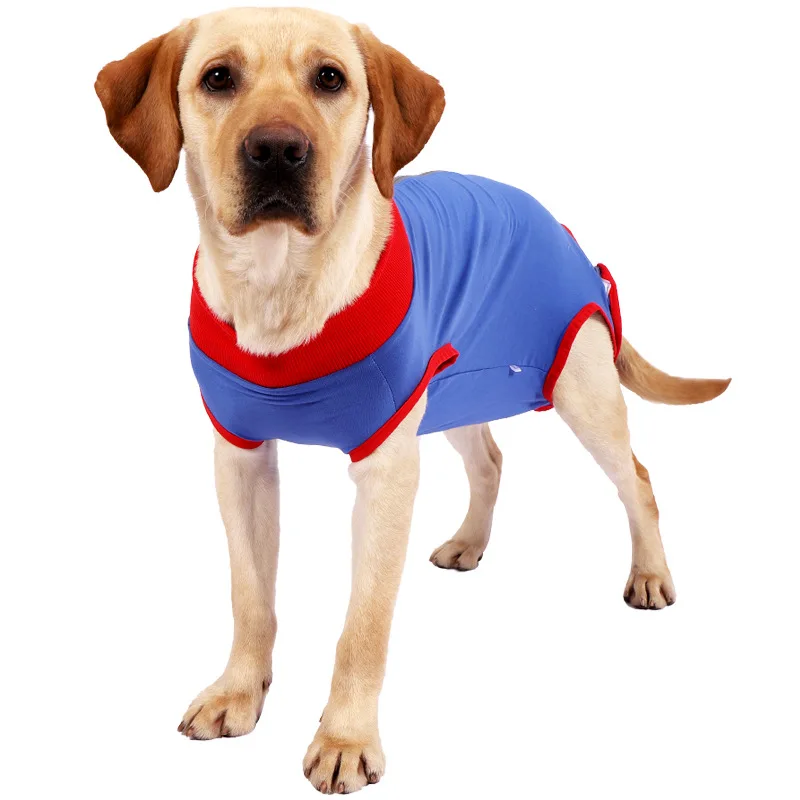 

New Coming Dog Clothes Anti-Licking Sterilization Suit for Dogs Cats After Surgery Recovery Shirt, Blue