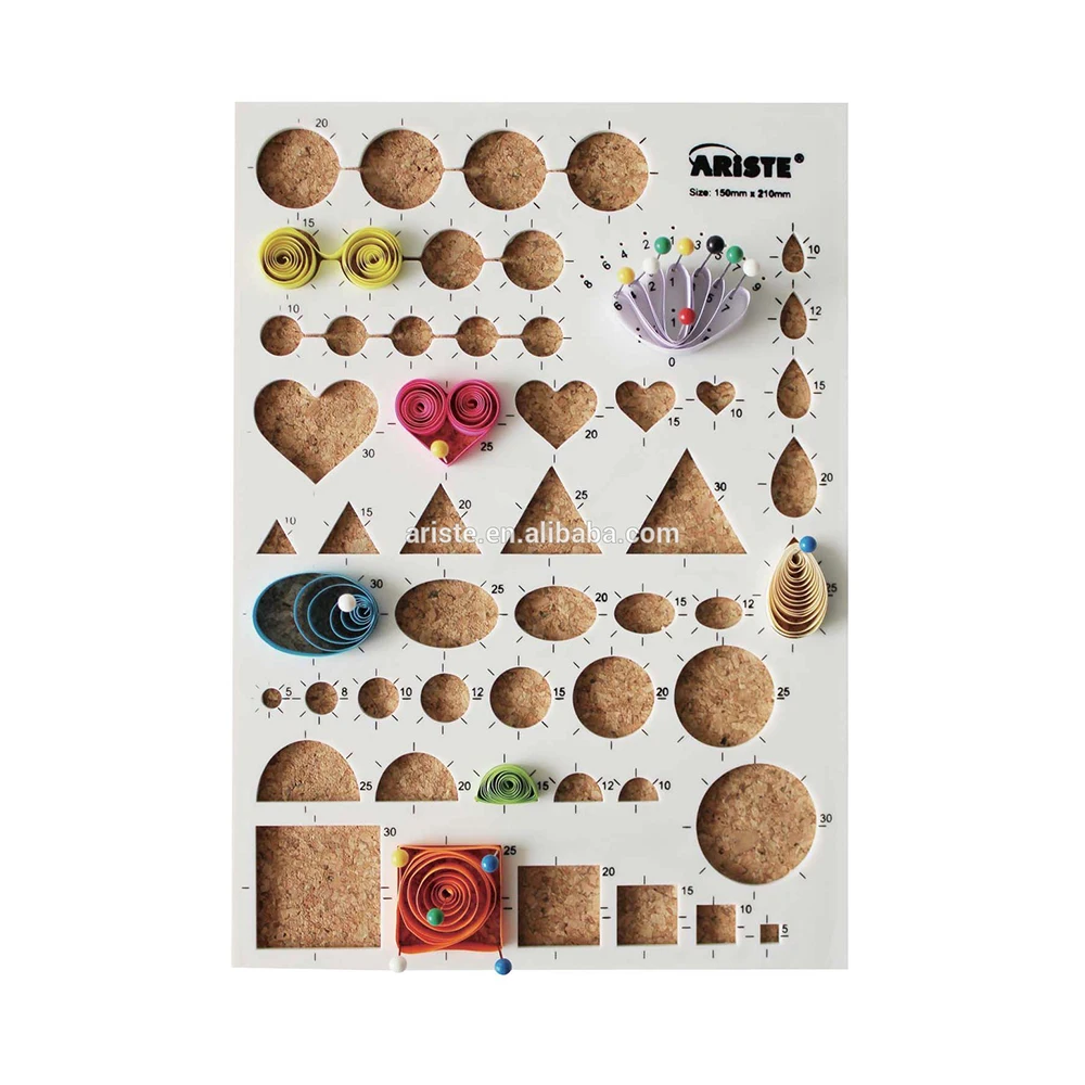 26213 Diy Paper Quilling Tool Art Template Mould Strips Cork Work Board Set Quilling Kit With