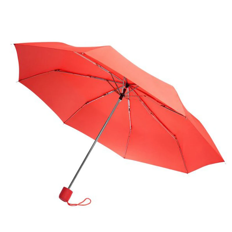 

Custom Logo Print Red Small Lady Umbrella 3 Folding