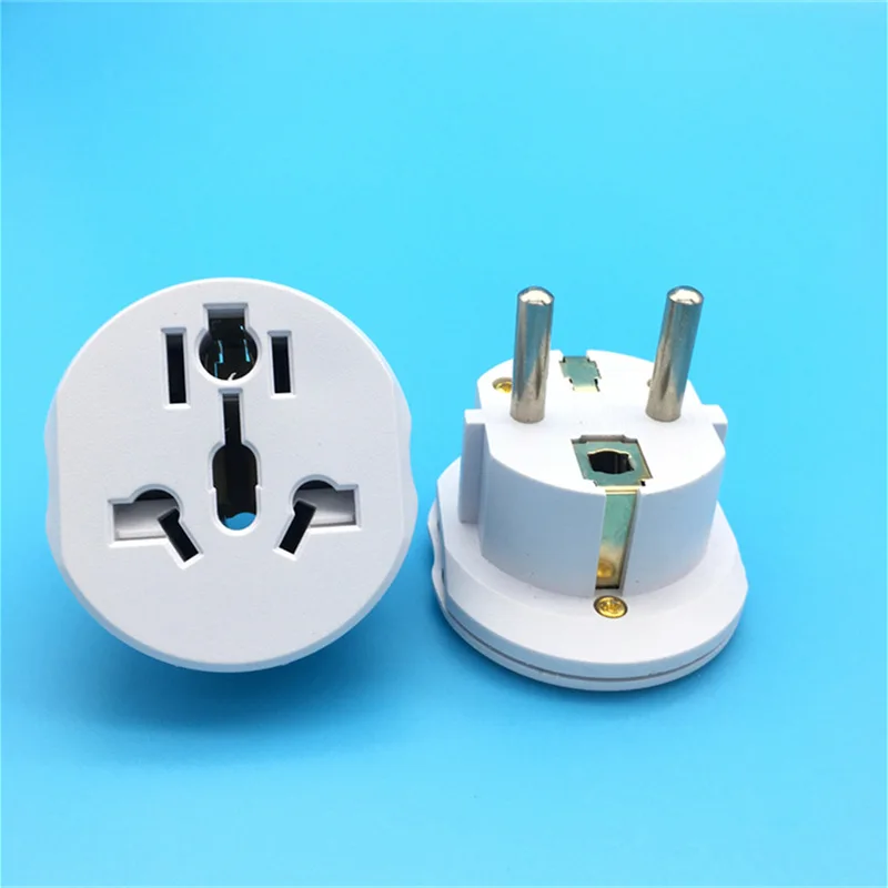 

Euro Plug Universal Black 10A to 16A AU US UK CN To EU Standard 3 pins Power Plug Travel Adapter Converter