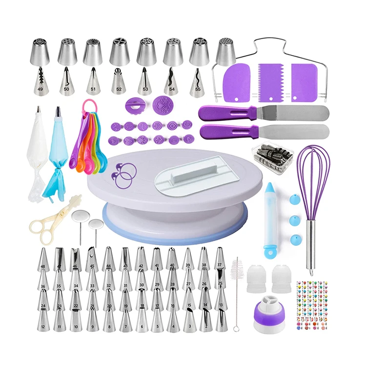 

137 PCS Russian Baking Pastry Tools Baking Accessories set Cake Decorating Supplies Kit, Mixing color
