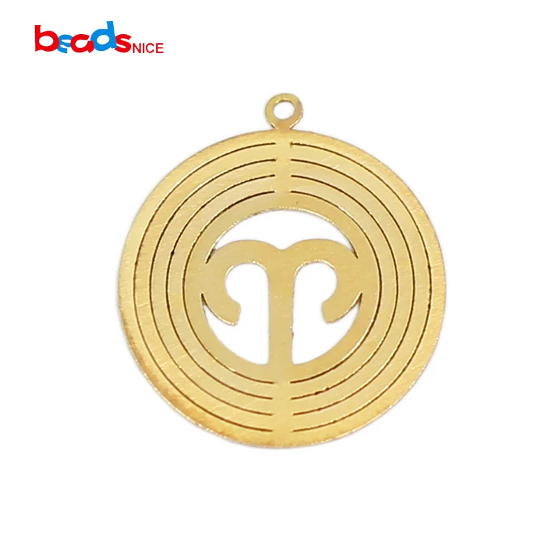 

Beadsnice Zodiac Charms Gold Filled Pendant Necklace Finding Jewelry Accessories Wholesale Supply Handmade Jewellery