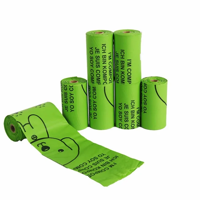 

Heavy Duty Leek Proof Plant Based Compostable and Biodegradable Pet Dog Waste Poop Bags, Green