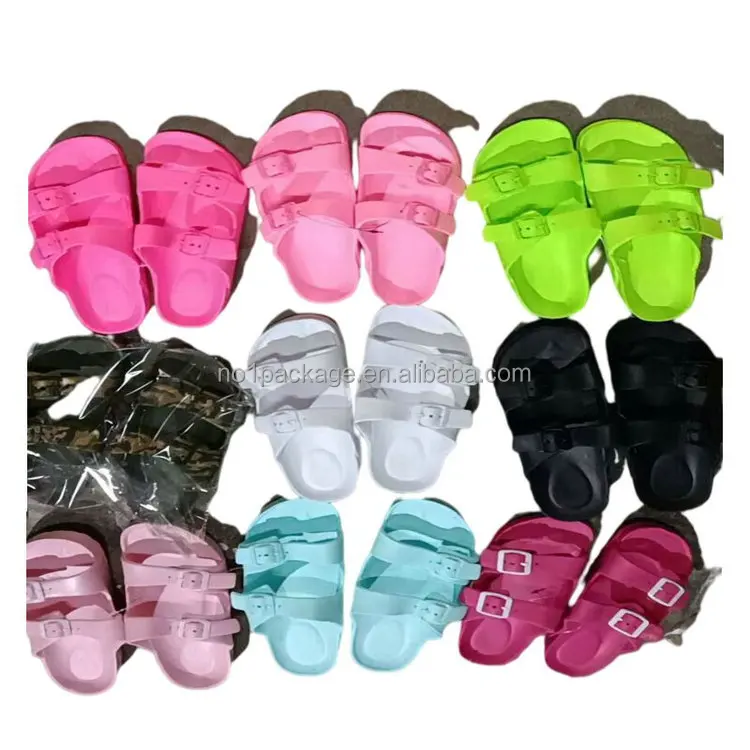 

0.58 Dollar Model YH-KTT002 Size 24-35  Colors Eva Material Kids Two Hooks home slippers, Mix