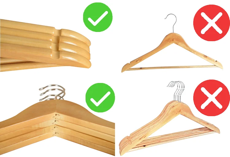Crius Wooden Hanger Factory Wholesale High Quality Poplar Hanger Wholesale Wooden Coat Hanger