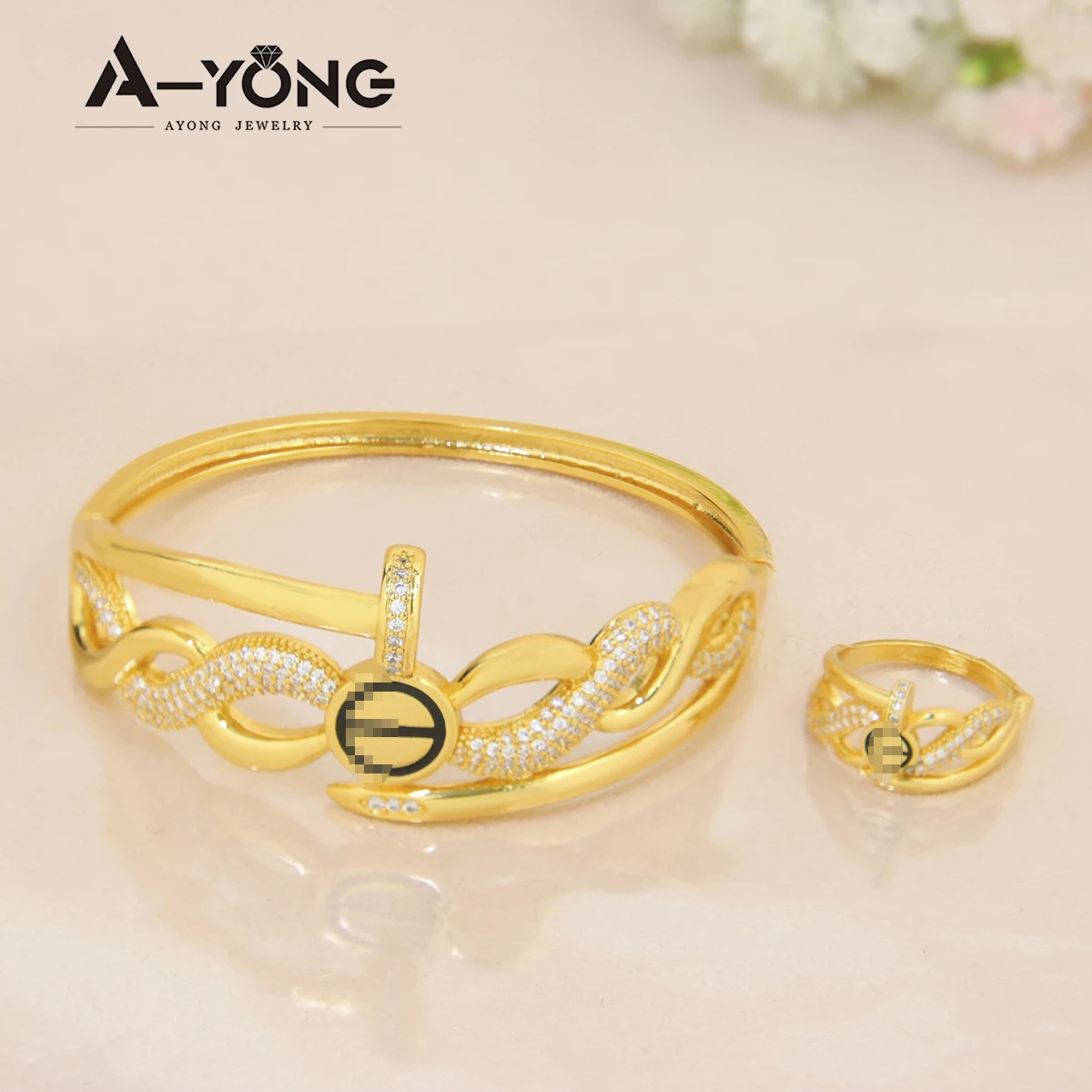 

Hot Selling Products 2023 Fashion Jewelry Bracelets Bangles Multi Layered Hollow band Ring Fashion Jewelry Jewelry Sets