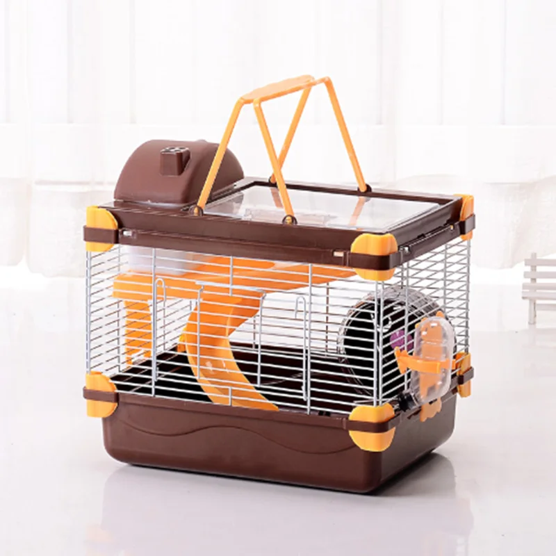 

Transparent skylight double-layer luxury hamster cage