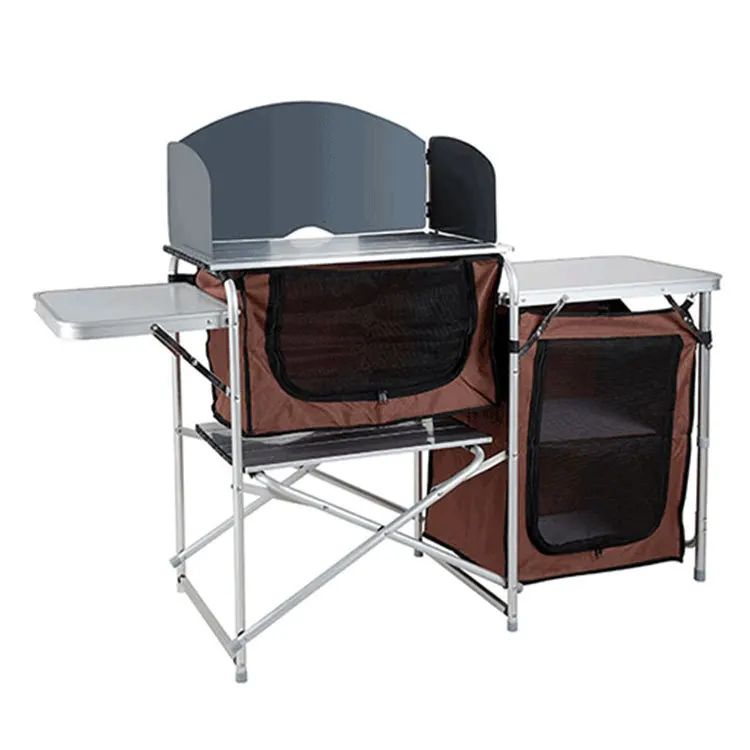 

Outdoor Folding Picnic kitchen cabinet luxury, Garden Barbecue table Table kitchen Removable cabinets tool cabinet, Aluminium