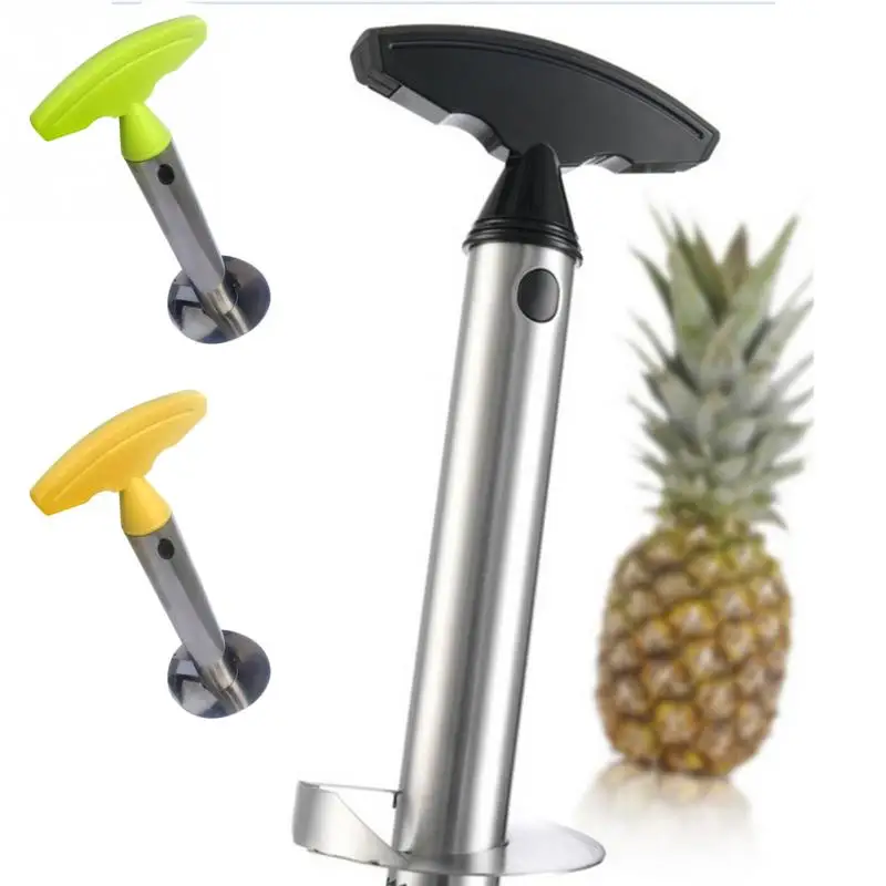 

UP-Pineapple Slicers Fruit Knife Cutter Stainless Steel Pineapple Peeler Accessories Corer Slicer Kitchen Tools, As photo