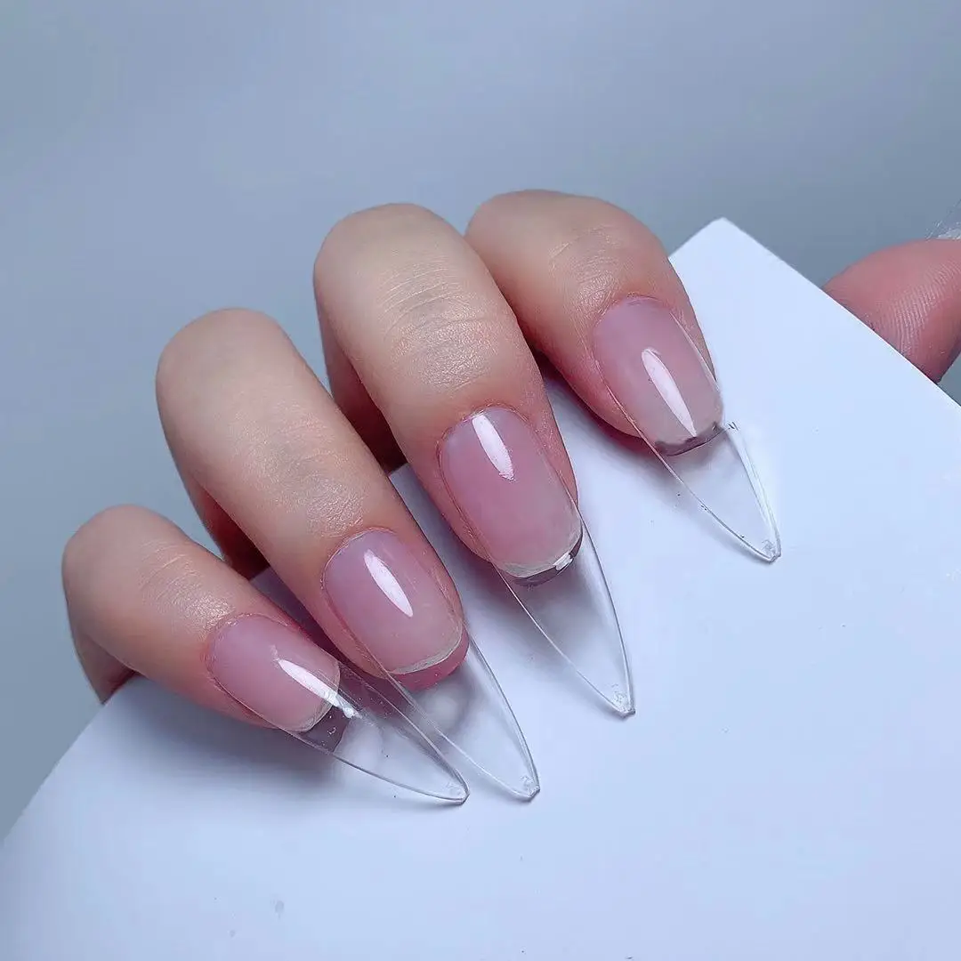 

Hot Selling Nail Polish Uv Gel Tip Stiletto Long Nail Gelly Tips For 240pcs Private Label, Available