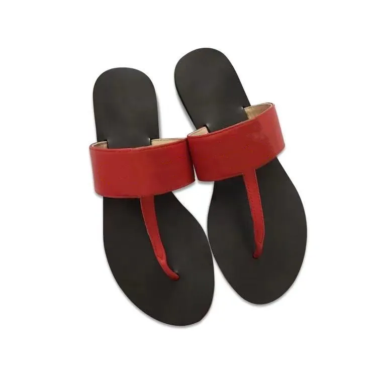 

2021 New Summer women's Slippers High Quality Beach Sandals Non-slip pu leather Casual Shoes Flat Slippers flip-flop Wholesale, Picture