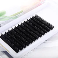 

individual eyelash extensions high quality faux mink flat shape false eyelash curl c