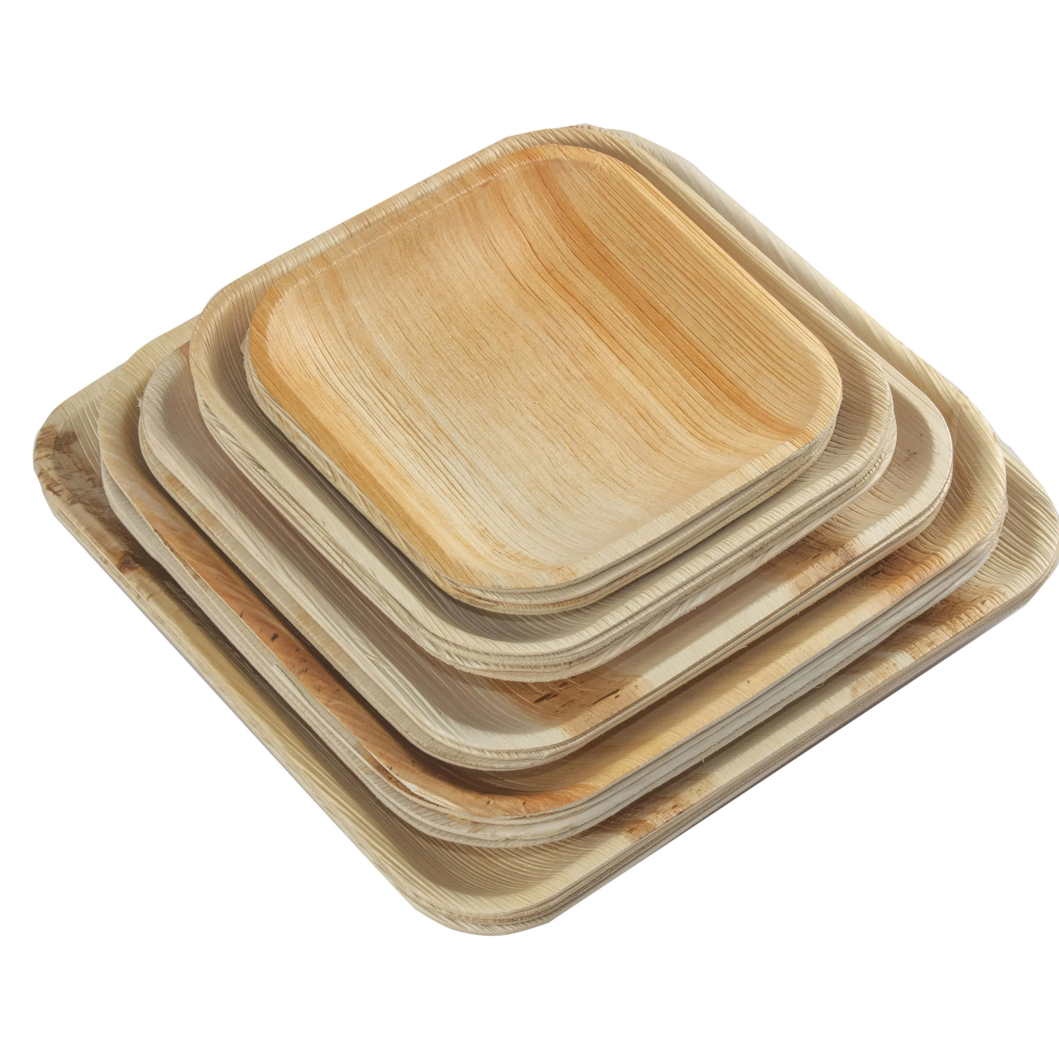 

Palm Leaf Square 6 Inch (15 cm) Dessert Plate | Biodegradable, All Natural - Pack of 25 plates | FREE SHIPPING to United States