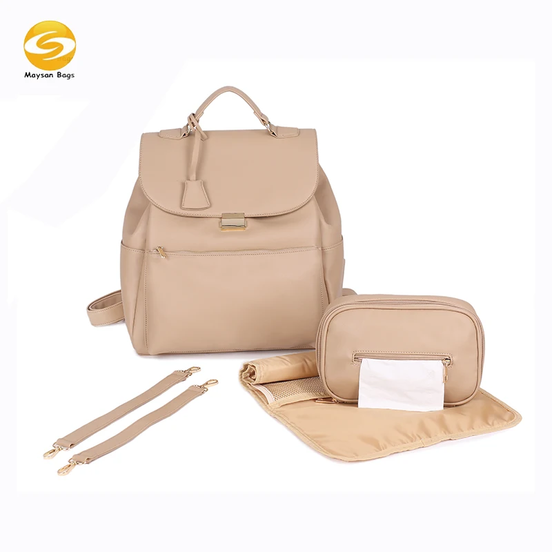 

5colors luxury premium pu leather diaper bag,multiple baby bag for mom,waterproof changing bag maternity bag with changing mat