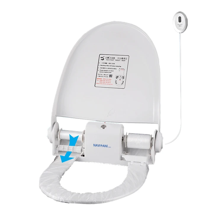 sensor toilet seat with automatic toilet cover changing system