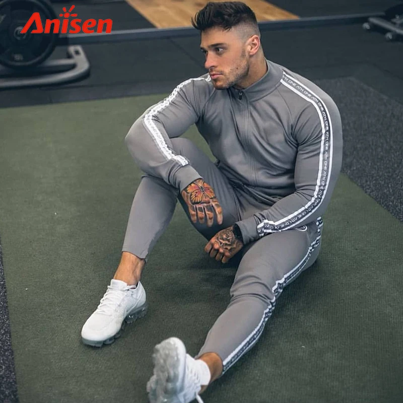 

50% OFF Custom New Sportswear, Wholesale Design Sports Set Gym jogging TrackSuit for Men, Custom color