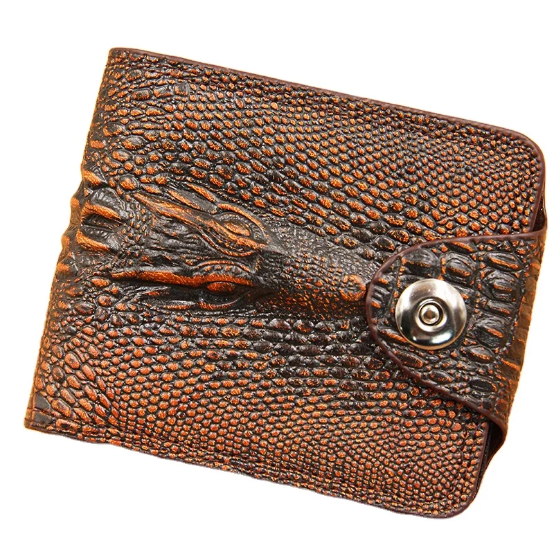 

Wholesale Fashion Crocodile Wallet Men Designer Wallets Leather Wallet Men, 3 colors