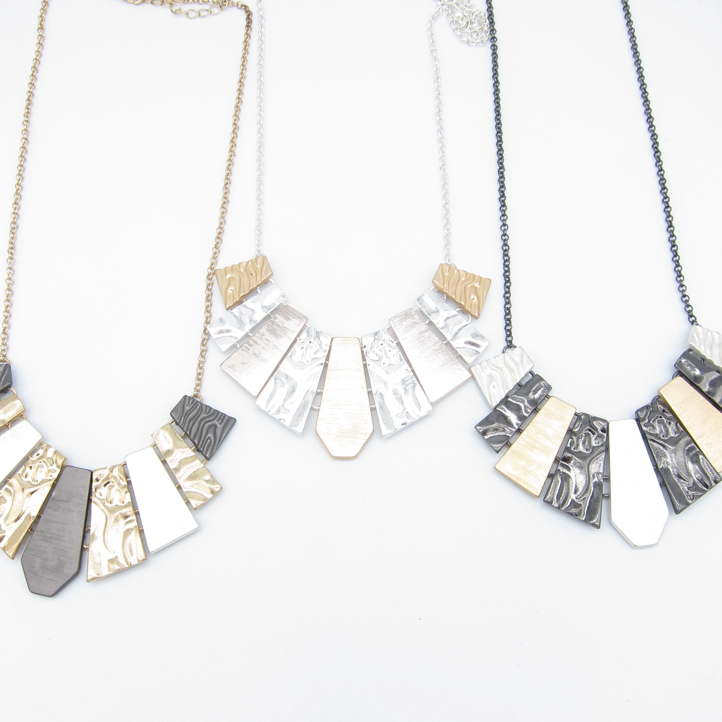 

Free sample wholesale handmade statement Geometric necklace jewelry for women, Gold,hematite,mattsilver,silver,matt hematite