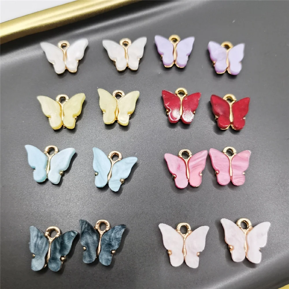 

Paso Sico Hot Selling Acrylic Butterfly Alloy Pendant Nail Art Dangle Charms for Nail Pendant Design Wholesale