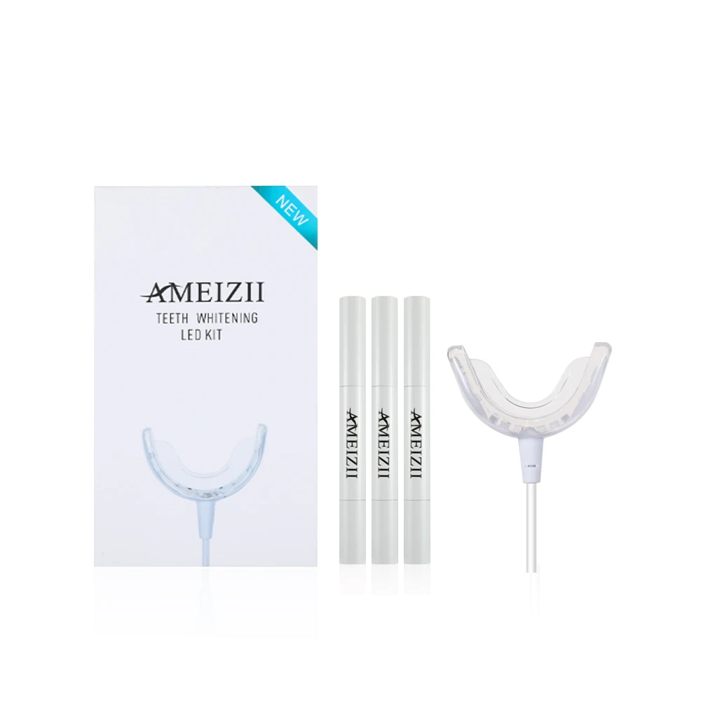 

2021 Custom Logo 16 Blue LED Lamp Teeth Whitening Kits Home Tooth Whitener Blanqueador De Dientes Dental Bleaching Light Machine