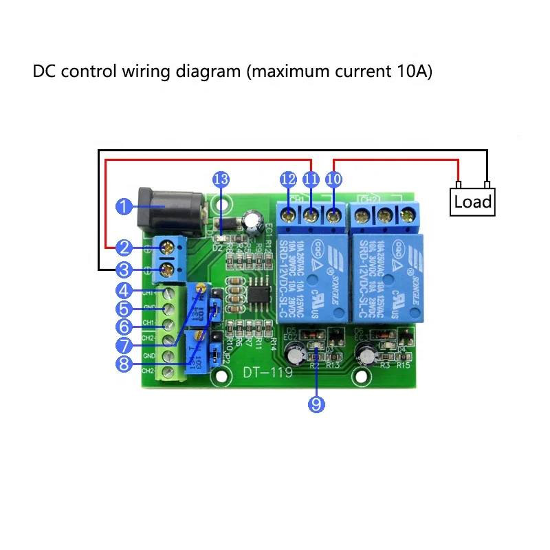 Taidacent Two Way Voltage Comparison Module Comparator Voltage Relay