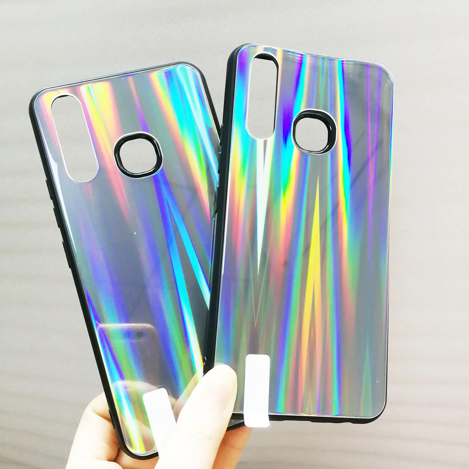 

2020 UV Custom Color Logo Aurora Laser Shiny Customized Glass Phone Case For Vivo Z1Pro