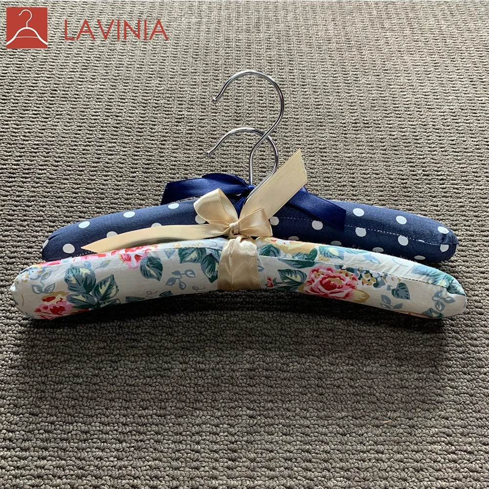 

Lavinia hanger for padded baby children soft satin covers cloth hanger, Customized