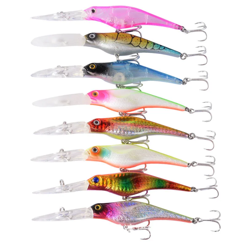 

Proberos Hard Bait Minnow 3d Lure Eyes Fishing Lures, 8 colors